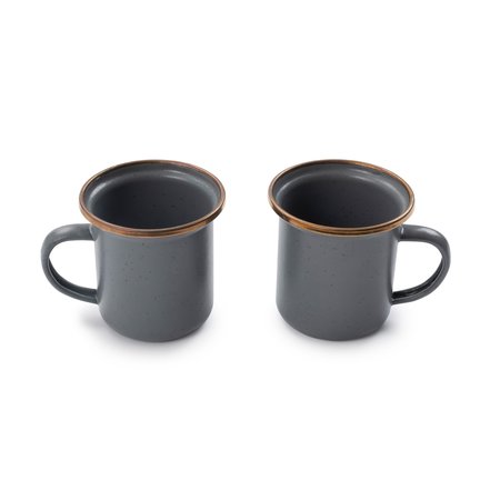 BAREBONES LIVING Barebones Enamel Espresso Cup, Slate Gray, 4 oz CKW-375